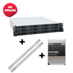 Promo RackStation RS2421plus 36M+4 Disques dur Synology 4TB SATA 3,5''+Rail kit RKS-02