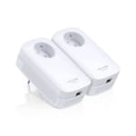 Pack de 2 adaptateurs CPL 1300 Mbps 1 port Gigabit LAN avec prise intégrée