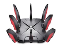 AX6600 Tri-Band Wi-Fi 6 Gaming RouterSPEED: 574 Mbps at 2.4 GHz + 1201 Mbps at 5 GHz_1 + 4804 Mbps at 5 GHz_2SPEC: 8× Antennas, Broadcom 1.5 GHz Quad- Core CPU, 1× 2.5 Gbps WAN Port + 1× Gigabit WAN/LAN Port + 3× Gigabit LAN Ports, USB 3.0 Port + USB