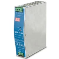Blocs d'alimentation Industriels d'énergie à Sortie Simple CC sur Rail DIN 75 W Bleu Gris