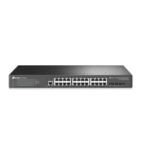 Tplink JetStream™ 24-Port Gigabit L2+ Managed Switch with 4 10GE SFP+ SlotsPORT: 24× Gigabit RJ45 Ports, 4× 10G SFP+ Slots, RJ45/Micro-USB Console PortSPEC: 1U 19-inch Rack-mountable Steel CaseFEATURE: Integration with Omada SDN Controller, Static R