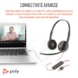 HP Poly Casque BLACKWIRE 8225 USB-C Headset +USB-C/A Adapter 8X223AA