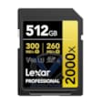 LEXAR CARTE SD SD2000X 64GB Professional 2000x SDHC™ UHS-II cards,up to 300MB/s read 260MB/s wr 12M LSD2000064G-BNNNG