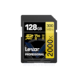 LEXAR CARTE SD SD2000X 128GB Professional 2000x SDHC™ UHS-II cards,up to 300MB/s read 260MB/s wr 12M LSD2000128G-BNNNG