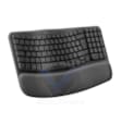 LOGITECH CLAVIER Wave keys Bluetooth Wireless ergonomic keyboard-GRAPHITE-FRA-2.4GHZ/BT 12 Mois 920-012286