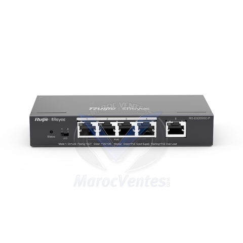 5 Ports Gigabit Smart POE Switch 5 Gigabit RJ45 Ports Avec 5 Ports POE Manageable RG-ES205GC-P