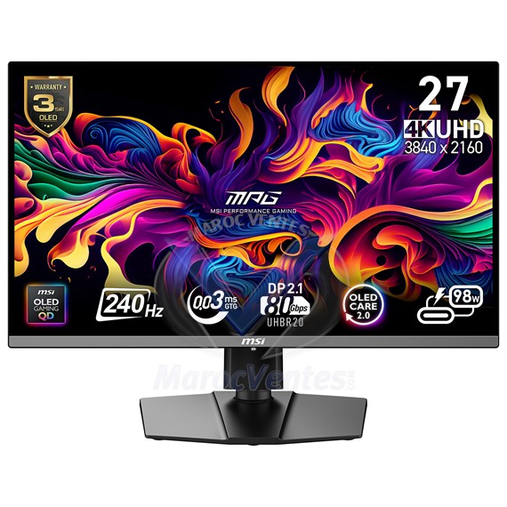 MSI MONITEUR MPG 272URX QD-OLED 9S6-3CD79A-054