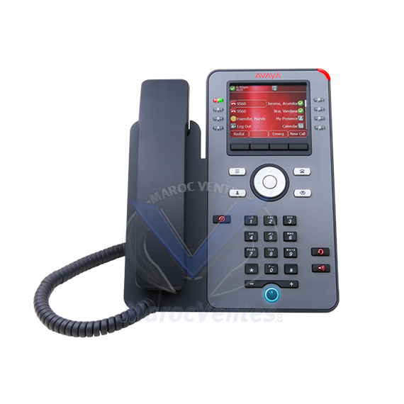 Téléphone IP avec 8 Lignes PoE et 2 Ports Ethernet Wi-Fi et Bluetooth ( avec option carte AVJ100 ) J179