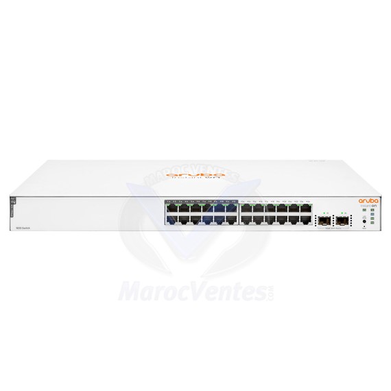 Commutateur Aruba Instant On 1830 24G (10/100/1000) 24 Ports PoE+ + 2 SFP195W Géré L2 JL813A