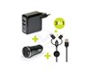 PORTDESIGN CHARGEUR VOITURE 2 USB & 2IN1 - EU 900023
