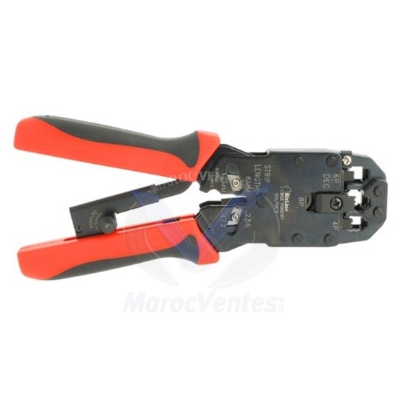 PINCE A SERTIR RJ45 ET RJ 12 SOFT-ROUGE GOLDTOOL TIK-076