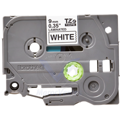 Ruban pour étiqueteuse Tz2-221 Brother original – Noir sur blanc, 9 mm de large