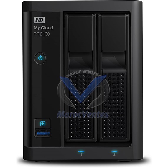 Serveur NAS WD My Cloud Pro PR2100 2 BAIES WDBBCL0000NBK