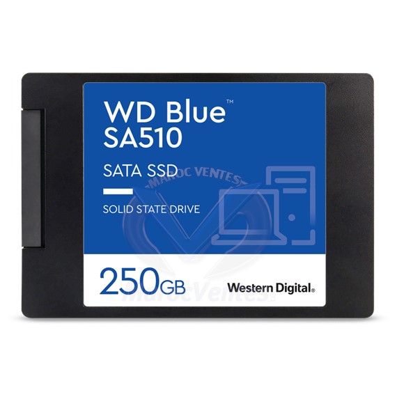 Disque Dur Interne WD SSD 250G SA510 SATA SSD 2.5"/7mm Cased WDS250G3B0A