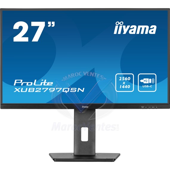 ProLite Moniteur 27" Trés Haute Résolution avec USB-C dock et RJ45 (LAN) HDMI/DisplayPort XUB2797QSN-B1