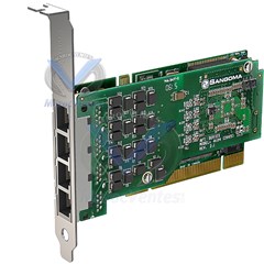 carte de 4 ports T1/E1, bus PCI 3,3V/5V.