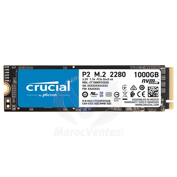 CRUCIAL SSD 1TO NVME CT1000P2SSD8 CRUCIALSSD1TONVME