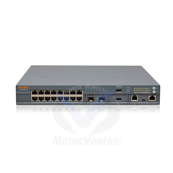 Contrôleur PoE + PoE HPE Aruba 7010 GbE 16 ports (RW) JW678A