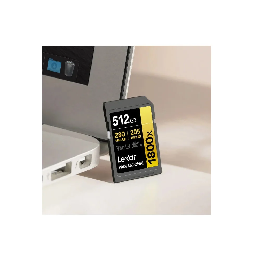 LEXAR CARTE SD SD1800X 128GB Professional 1800x SDXC™ UHS-II cards,up to 280MB/s read 205MB/s wr 12M LSD1800128G-BNNNG