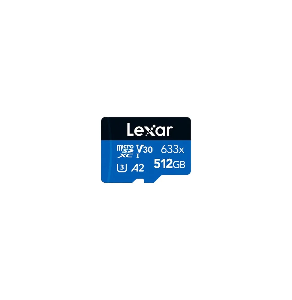 LEXAR CARTE SD MS633X 128GB High-Performance 633x microSDXC™ UHS-I with SD adapter,up to 100M 12M LSDMI128BB633A