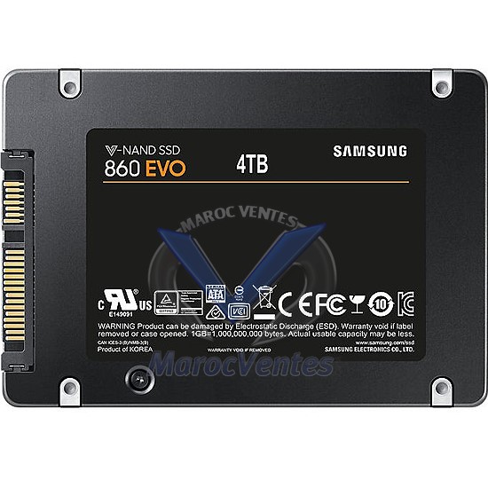 Disque Dur Interne SSD 860 EVO 4TO - 2.5" MZ-76E4T0B/EU