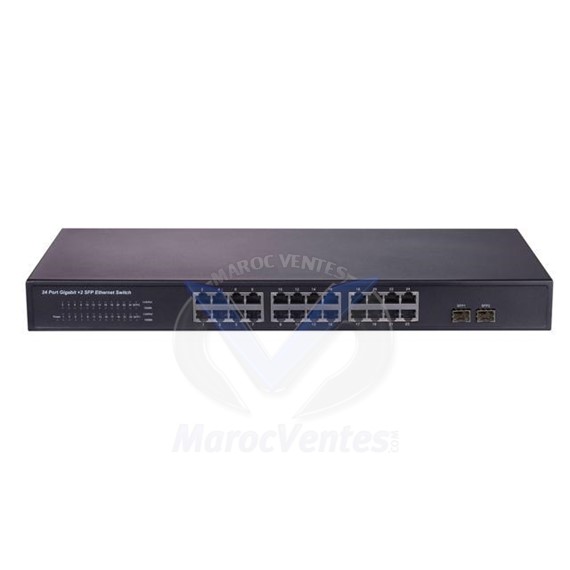 Switch 24 ports 10/100/1000 Gigabit + 2 Port SFP S1524C