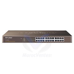 Tplink 24-port Gigabit Switch, 24 10/100/1000M RJ45 ports, 1U 19-inch rack-mountable steel case