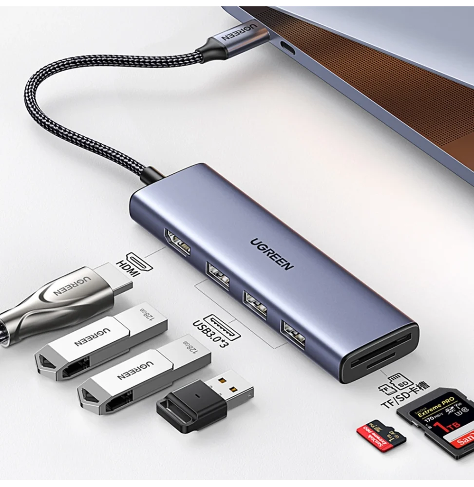 Ugreen Station d accueil USB-C 6 en 1 4K 20956A