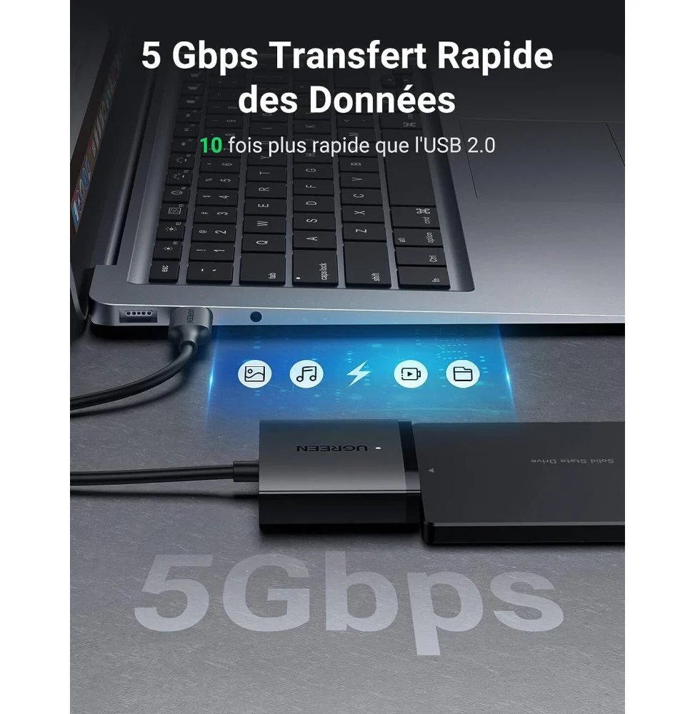 Ugreen Adaptateur USB 3.0 to 2 5 3 5 SATA 60561
