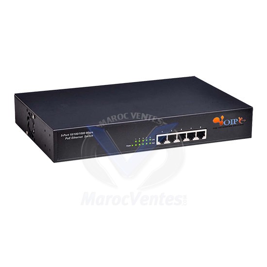 5-port 10/100/1000M unmanaged 4 Port support PoE Switch in  Metal case(75W Power) FR-S1005PEG-C